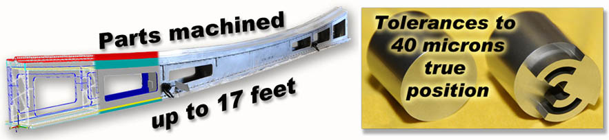 Part up to 17 ft, tolerances to 40 microns true position